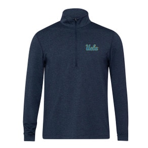 UCLA Soft Jersey Half Zip - Heathered Navy